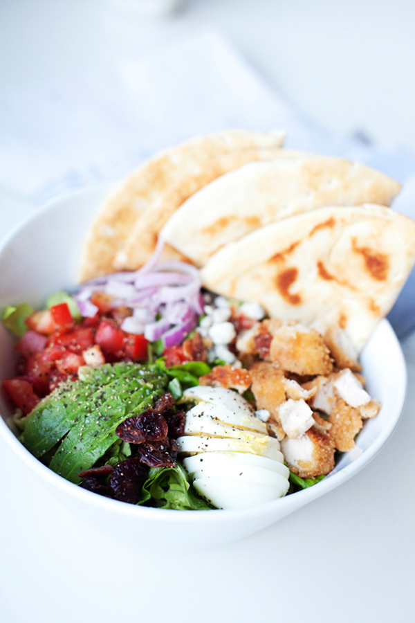 cobb salad in a bowl