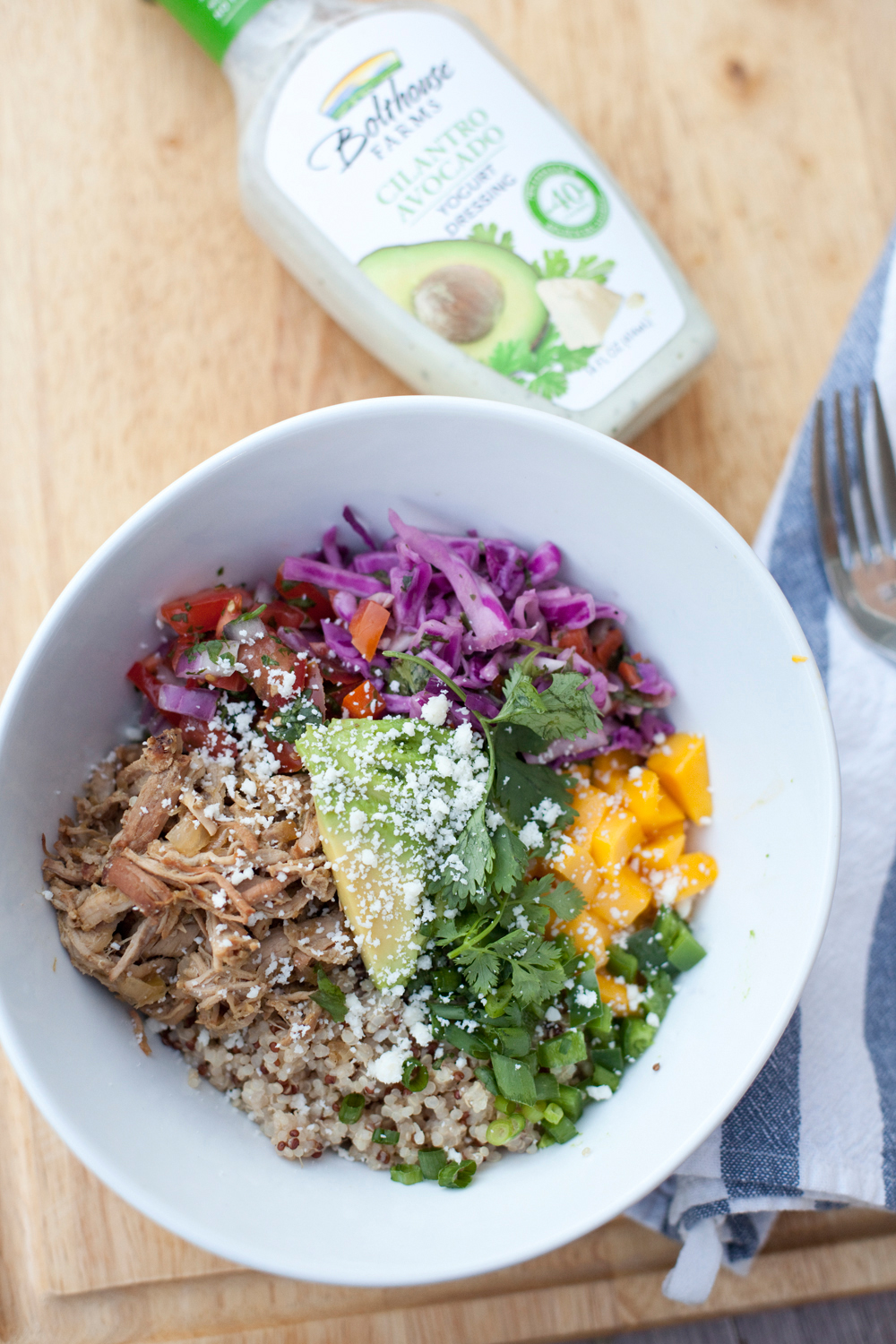 Crispy Carnitas Quinoa Bowl