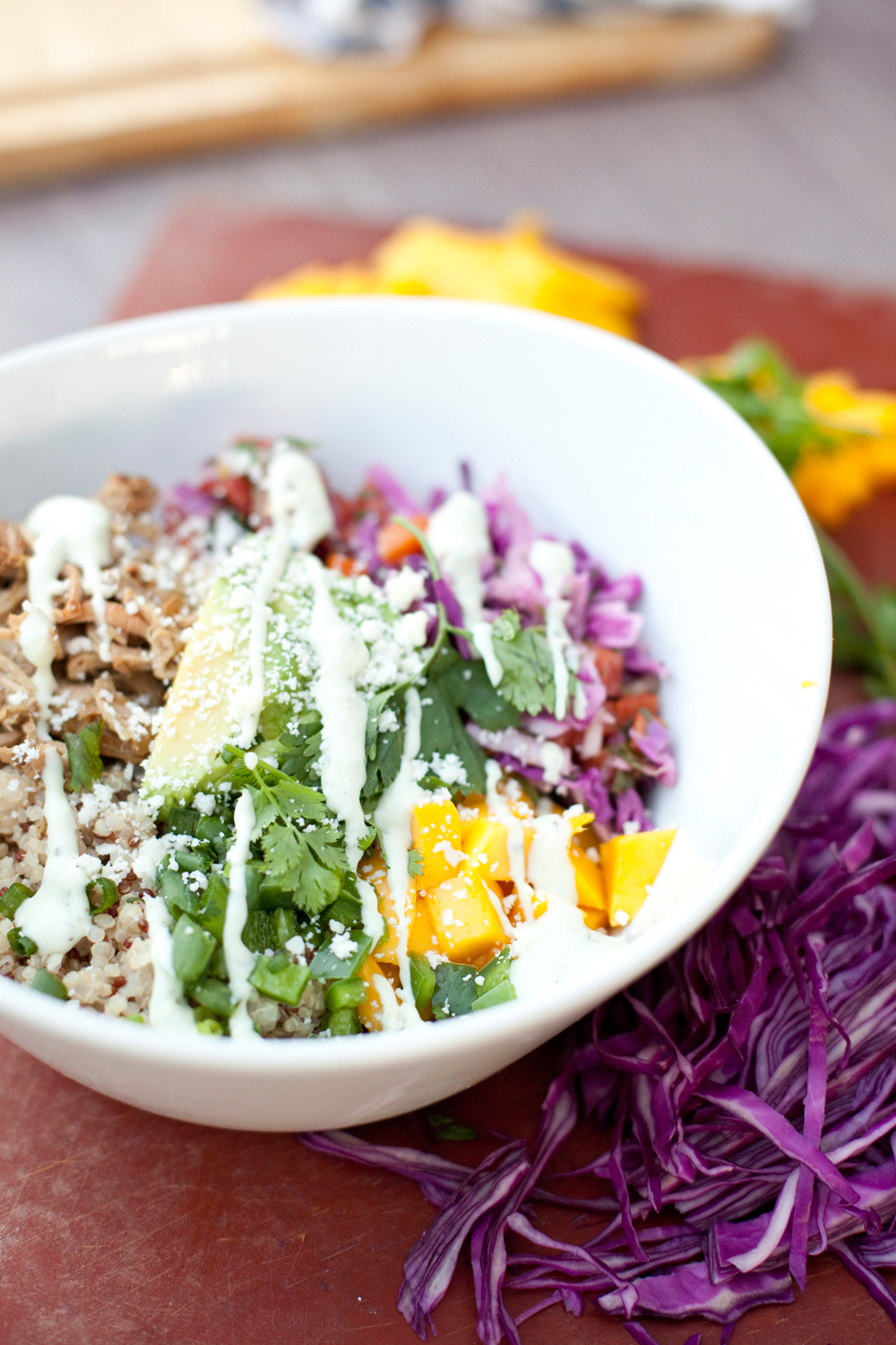 Crispy Carnitas Quinoa Bowl