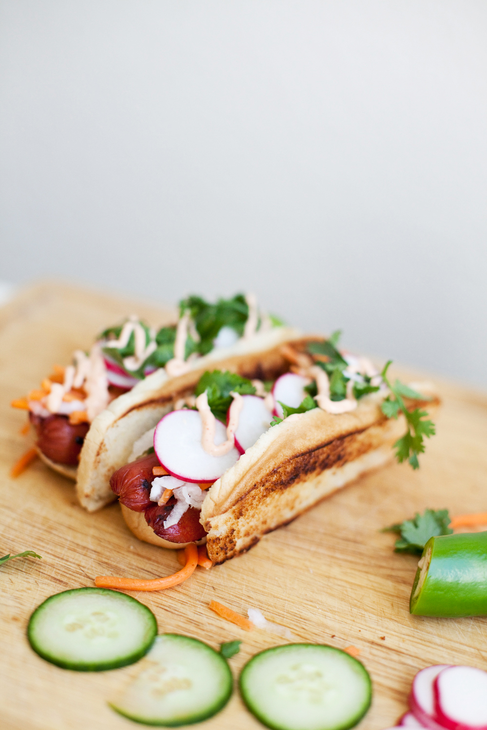 Low Fat Banh Mi Hot Dogs