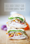 A stacked turkey sub