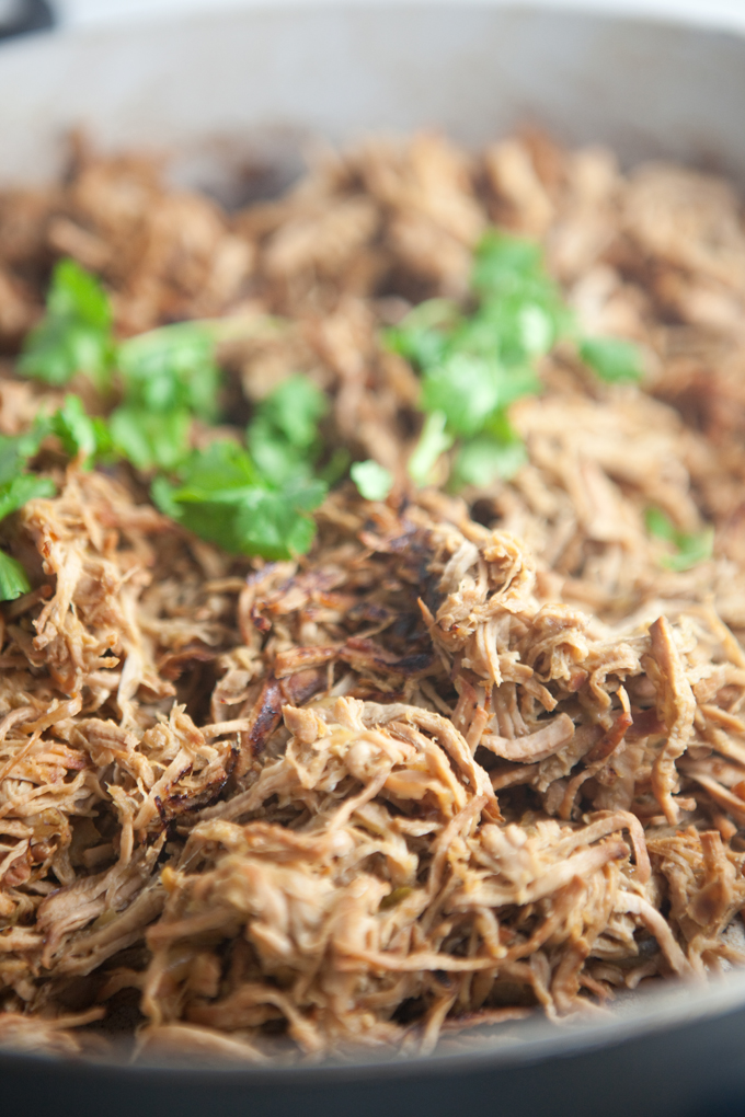 Easiest Slow Cooker Crispy Carnitas- So macro-friendly. Super low fat, high protein, and good in everything! www.lillieeatsandtellscom.bigscoots-staging.com