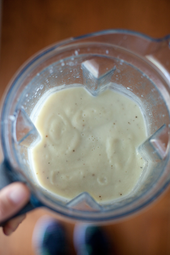 Skinny Macro Friendly Pasta Bake with chicken, mushrooms, spinach and cauliflower cream sauce