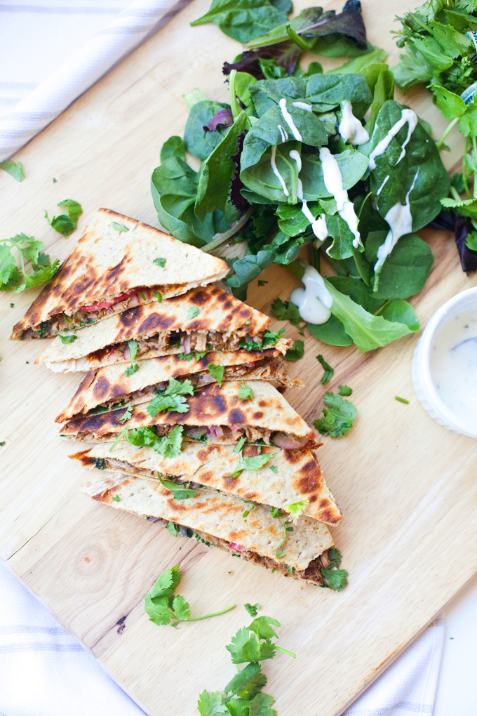 BBQ Pulled Pork Lavash Quesadilla www.lillieeatsandtellscom.bigscoots-staging.com