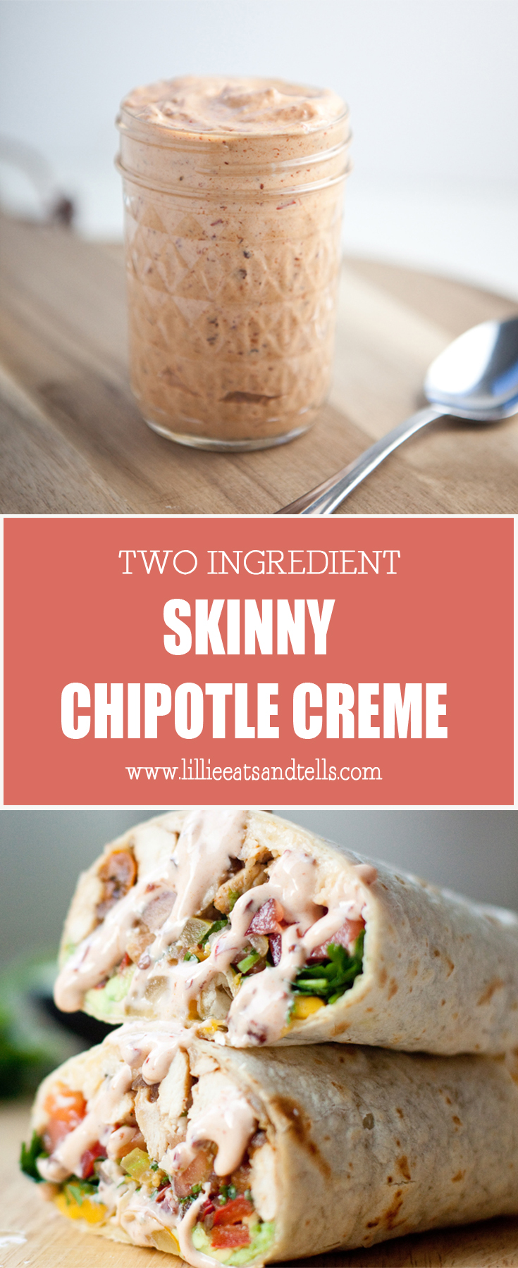 2 ingredient skinny chipotle creme www.lillieeatsandtellscom.bigscoots-staging.com