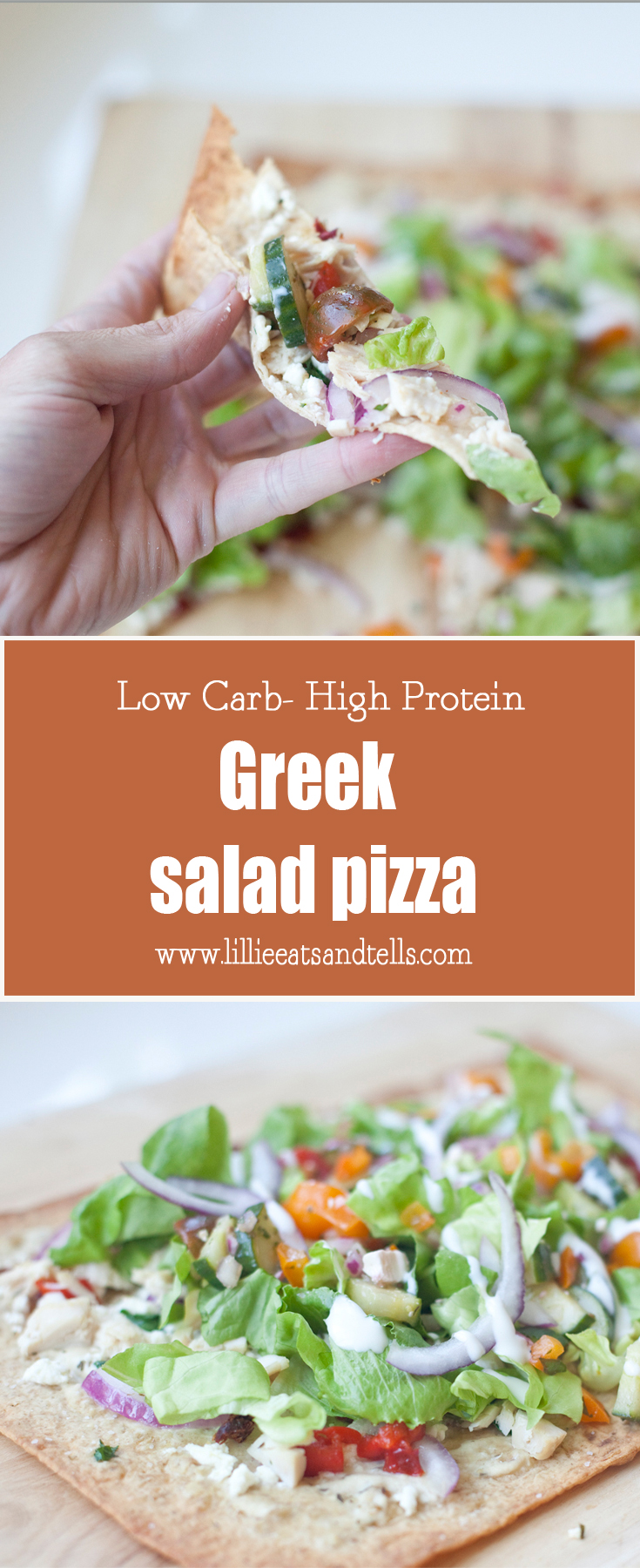 Greek Salad Pizza on Lavash Wrap www.lillieeatsandtellscom.bigscoots-staging.com