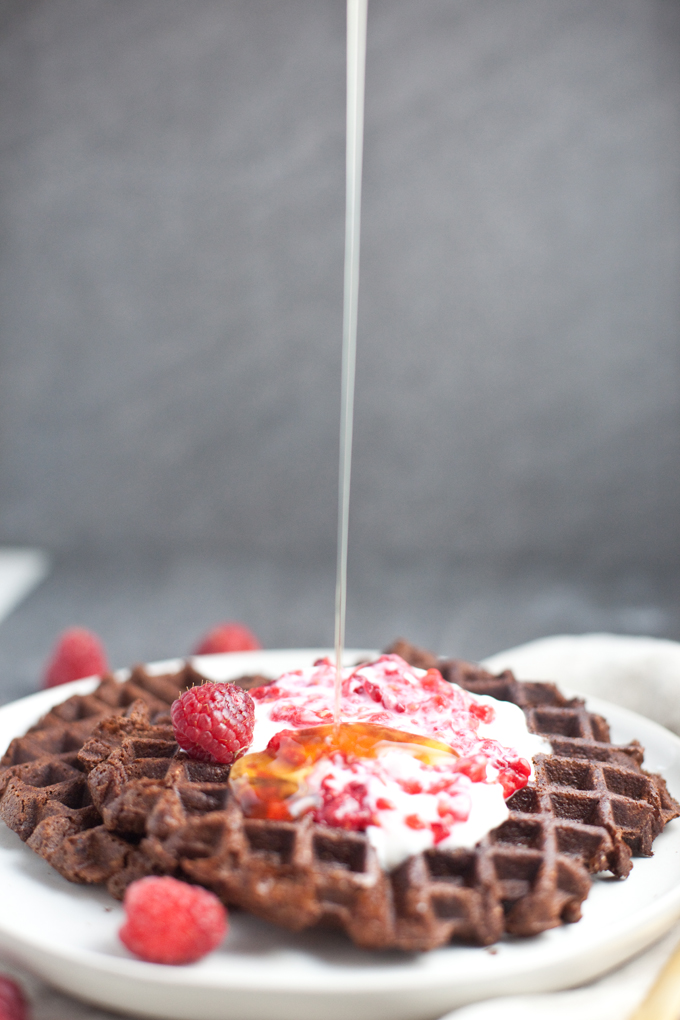 Kodiak and Lil Buff Chocolate Waffles www.lillieeatsandtellscom.bigscoots-staging.com