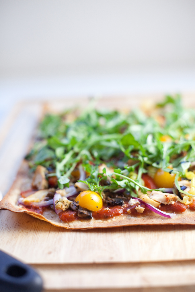 Chicken, Veggie, and Feta Lavash Pizza www.lillieeatsandtellscom.bigscoots-staging.com