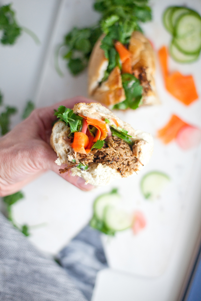 Lightened up Banh Mi Sandwich #macrofriendly #skinnyrecipes #weightwatchers #healthy #banhmi www.lillieeatsandtellscom.bigscoots-staging.com