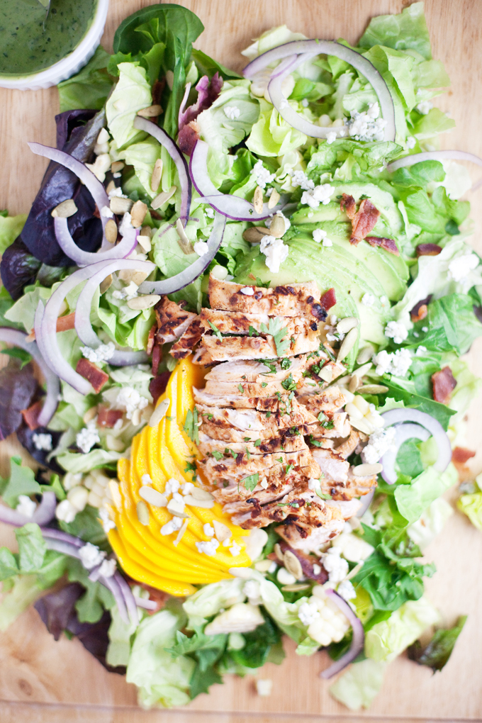 Chipotle Grilled Chicken and Mango Cobb #macrofriendly #skinny #light #healthy www.lillieeatsandtellscom.bigscoots-staging.com