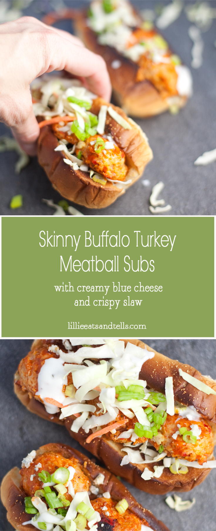 Skinny Buffalo Turkey Meatball Subs #macrofriendly #skinny #lowfat #buffalo www.lillieeatsandtellscom.bigscoots-staging.com