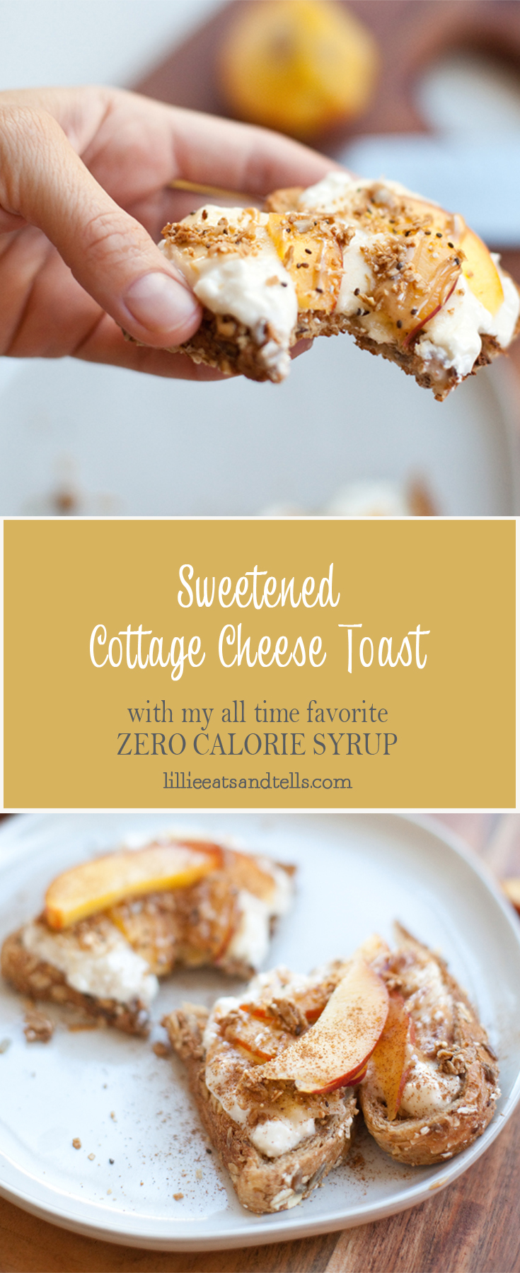 Cottage Cheese Parfait Toast www.lillieeatsandtellscom.bigscoots-staging.com #macrofriendly #macrofriendlyrecipes #healthybreakfast #cookinglight