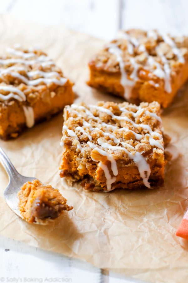 pumpkin streusel bars