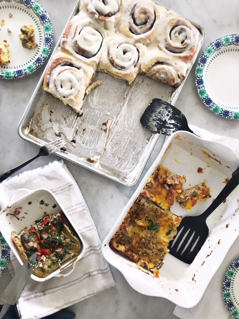 table with breakfast