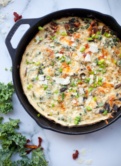 pan of turkey, veggie quiche