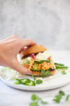 Quick and easy buffalo chicken sandwich. www.lillieeatsandtellscom.bigscoots-staging.com