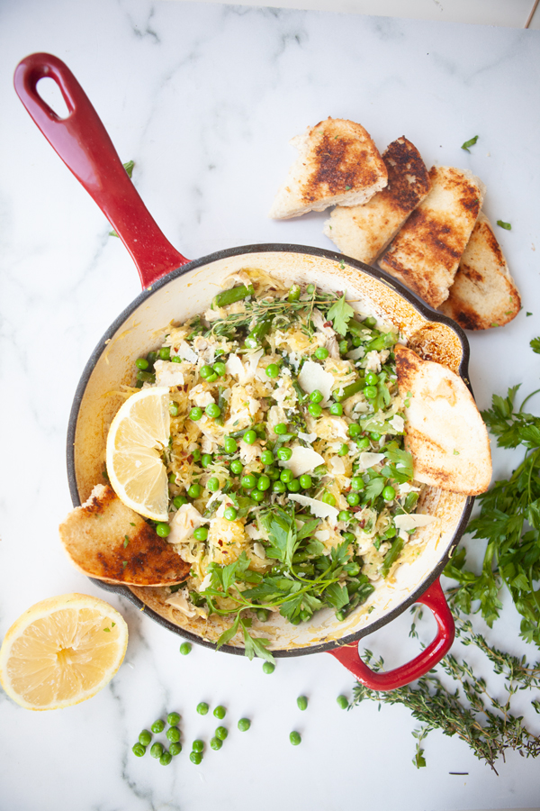 Spring Spaghetti Squash Skillet www.lillieeatsandtellscom.bigscoots-staging.com