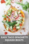 Easy taco spaghetti squash boats www.lillieeatsandtells.com