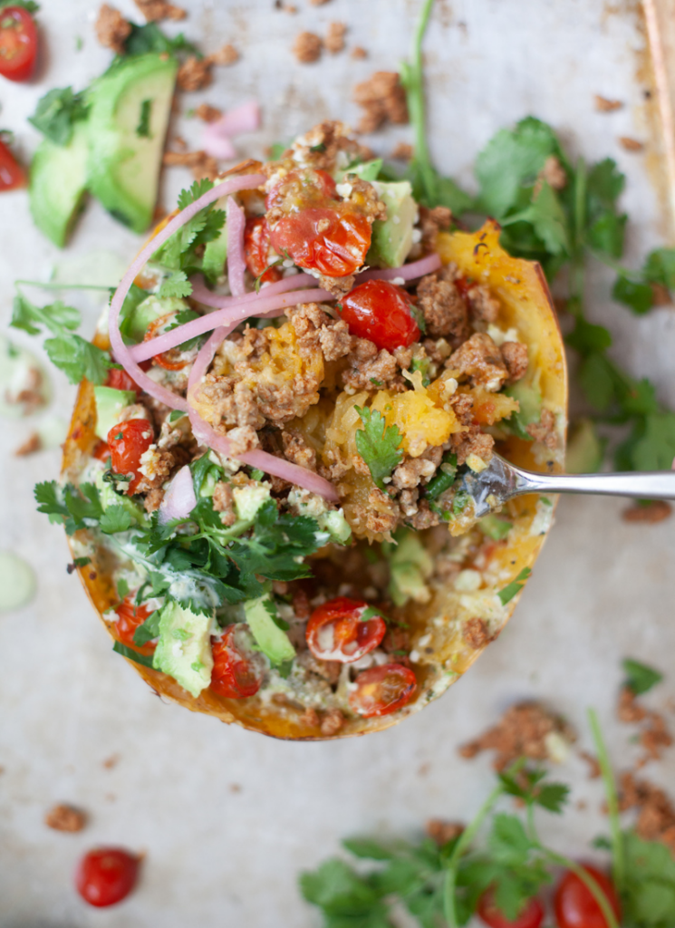 quick and easy spaghetti squash boats www.lillieeatsandtellscom.bigscoots-staging.com