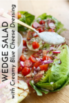 macro friendly wedge salad with macro friendly creamy blue cheese dressing recipe by www.lillieeatsandtells.com
