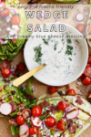macro friendly wedge salad with macro friendly creamy blue cheese dressing recipe by www.lillieeatsandtells.com