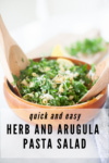 www.lillieeatsandtells.com recipe for herb and arugula pasta salad
