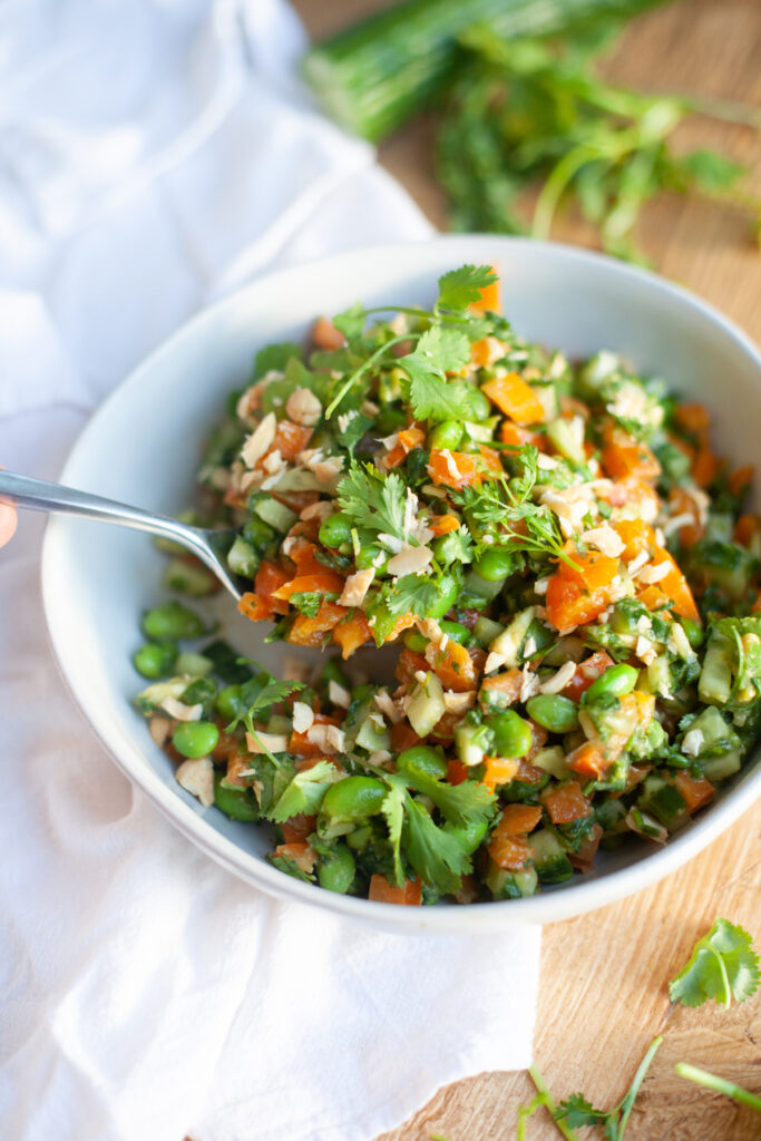 asian edamame salad with cucumber from www.lillieeatsandtellscom.bigscoots-staging.com