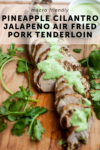 Pineapple Cilantro Jalapeno Air Fried Pork Tenderloin recipe found at www.lillieeatsandtells.com