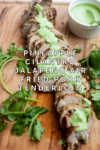 Pineapple Cilantro Jalapeno Air Fried Pork Tenderloin recipe found at www.lillieeatsandtells.com