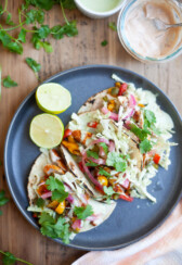 quick and easy air fried fish tacos by www.lillieeatsandtells.com