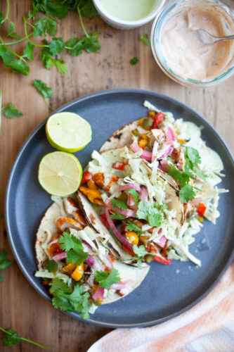 quick and easy air fried fish tacos by www.lillieeatsandtells.com