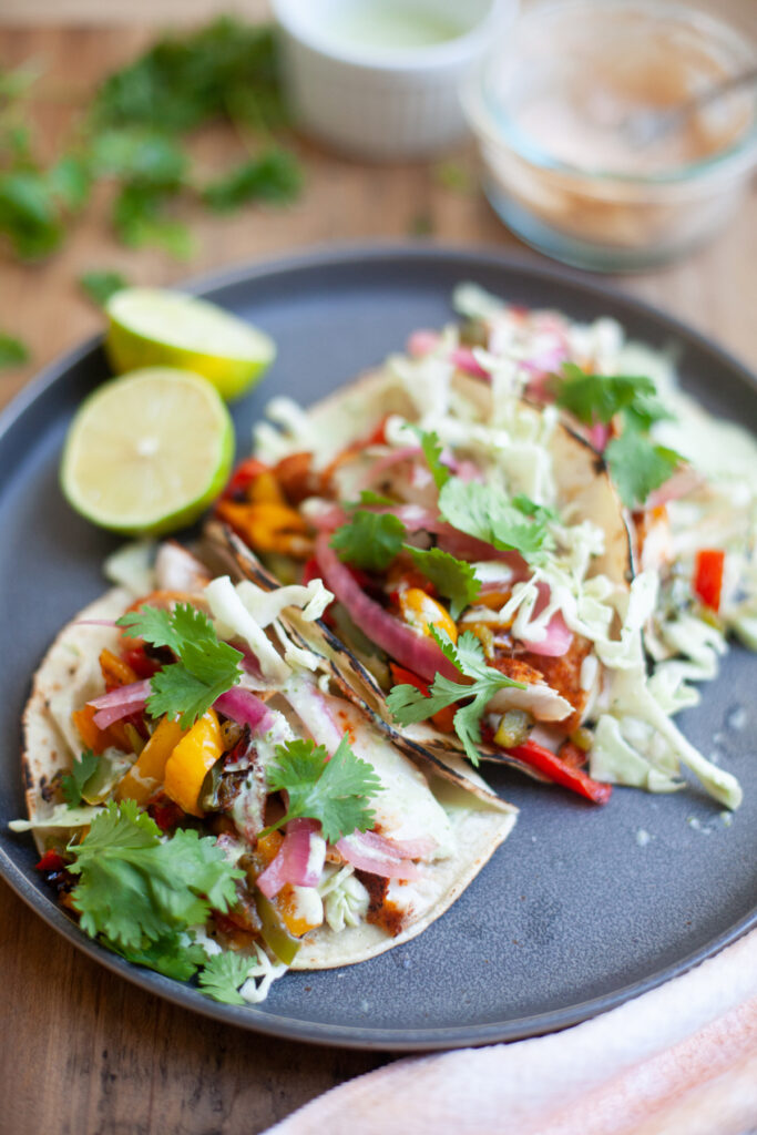 easy and macro friendly air fried fish tacos by www.lillieeatsandtellscom.bigscoots-staging.com