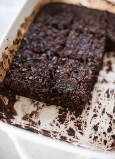 macro friendly recipe for brownie baked squash oats by www.lillieeatsandtells.com