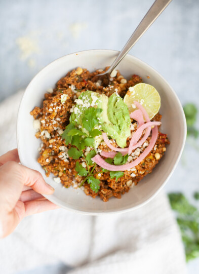 Meatless Mexican Cauliflower Fried Rice recipe by www.lillieeatsandtellscom.bigscoots-staging.com