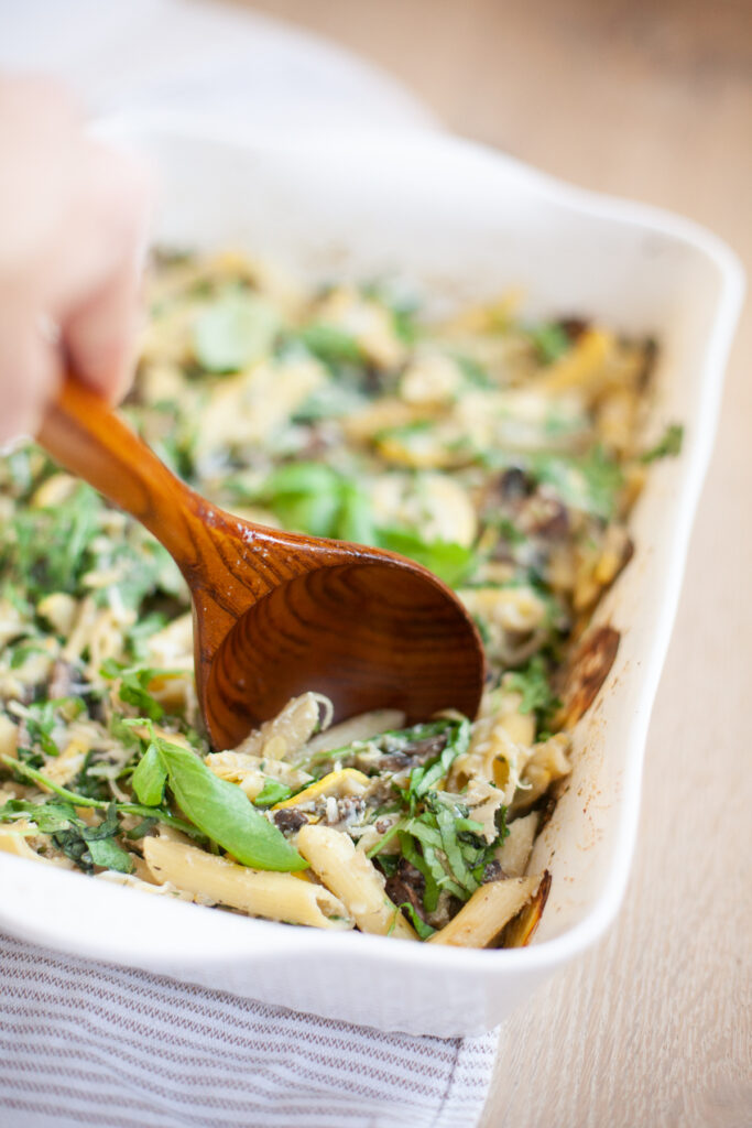Mushroom Ricotta Pasta Bake by www.lillieeatsandtellscom.bigscoots-staging.com