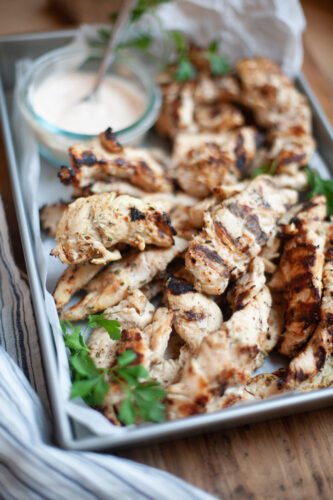 Herby Mediterranean Grilled Chicken Tenderloins